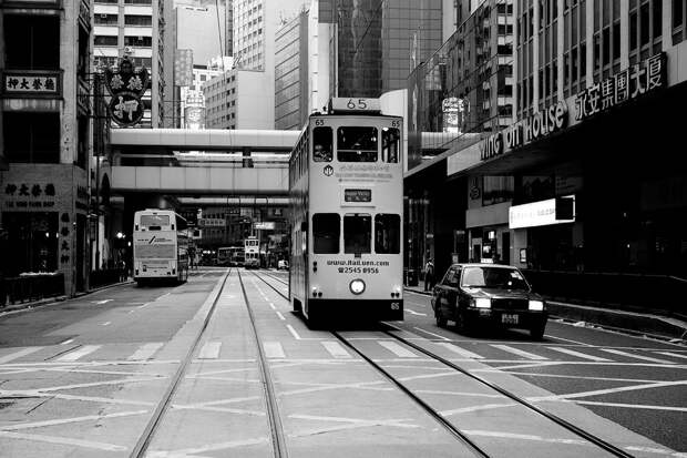 Черно-белые фото Гонконга