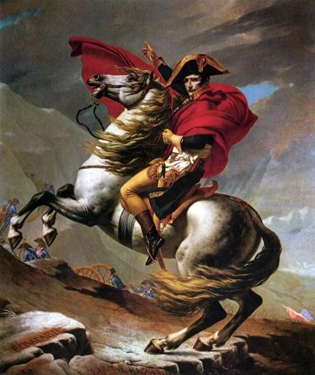 Наполеон, пересекающий Альпы, Давид Жак Луи, 1805 год. \ Фото: bing.com.