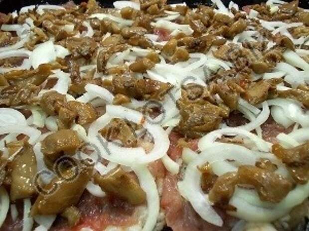 Мясо по-французски с грибами