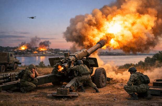 Российская артиллерия уничтожает базы ВСУ на правом берегу Днепра