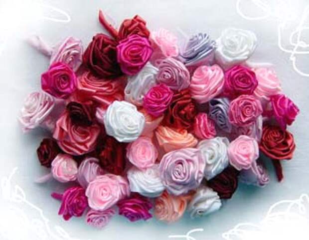 Рукоделие - как сделать розу из шелковой ленты