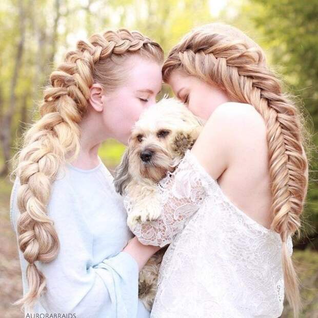 Классные косы от двух норвежских сестричек