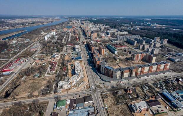 Дубна с высоты птичьего полёта