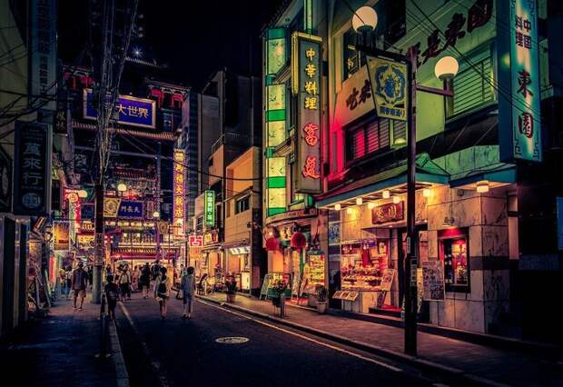 Прогулка ночью красота, мечта, путешествие, страна, фотография, фотомир, япония