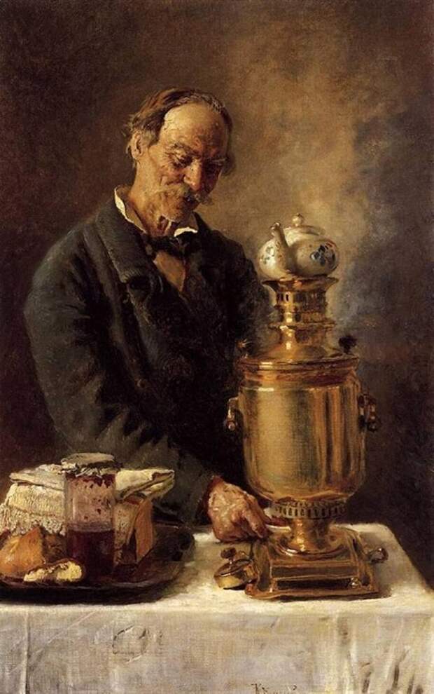 Алексеич. Автор: Маковский К.Е. 300 лет русскому самовару: Как появилось в России это мудреное приспособление