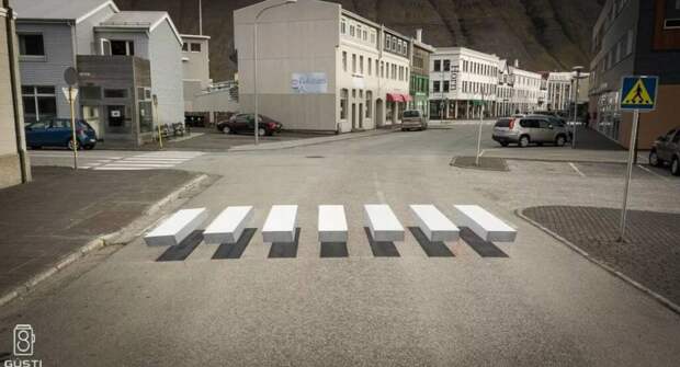 В Дании появились пешеходные 3D переходы: сократит или повысит аварийность эта инновация