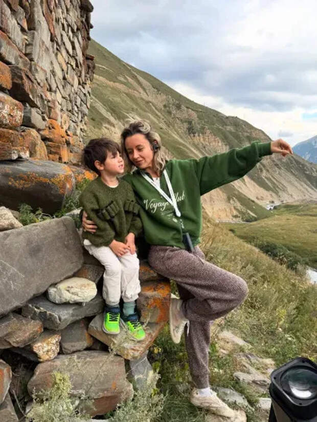 Наталья Османн с сыном