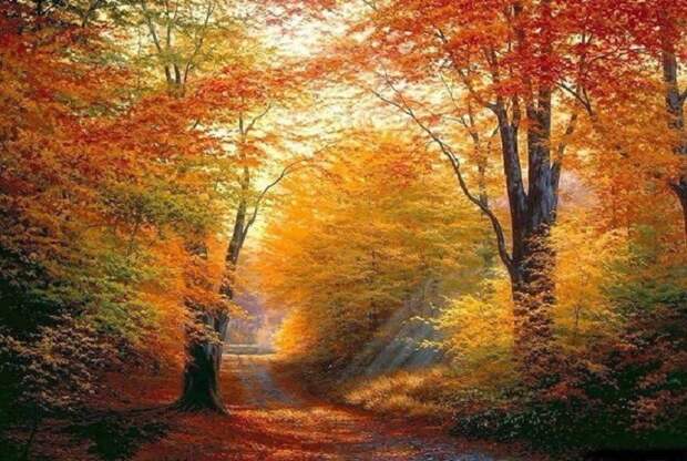 Осенний пейзаж от Тянь Хайбо.