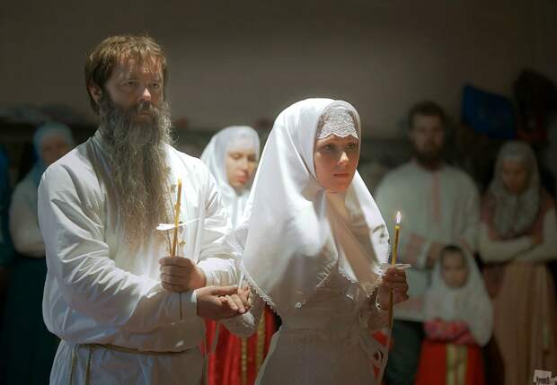 на фото венчание старообрядцев