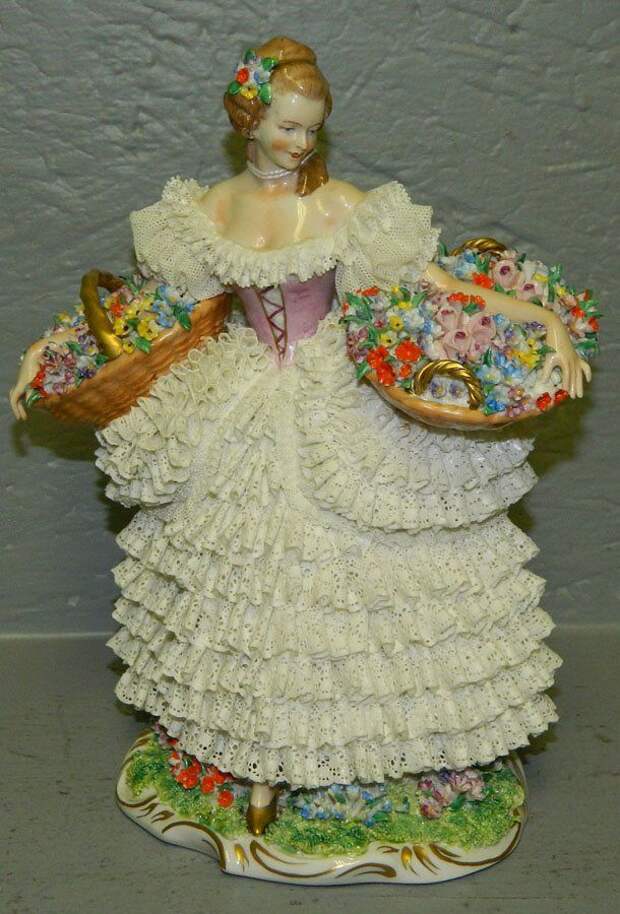 Dresden porcelain lace figurine