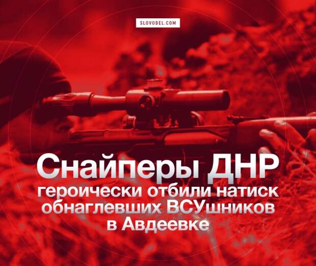 Снайперы ДНР героически отбили натиск обнаглевших ВСУшников в Авдеевке