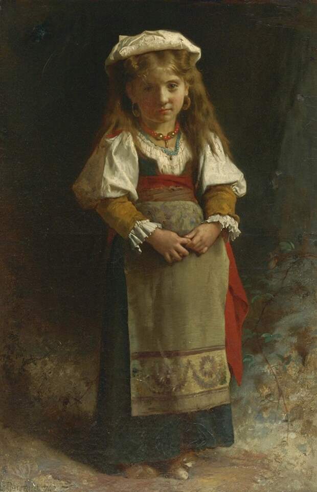 Портрет девочки (Portrait of a Young Girl). (1874). Автор: Leon Bazile Perrault. Портрет девочки (Portrait of a Young Girl). (1874). Автор: Leon Bazile Perrault.
