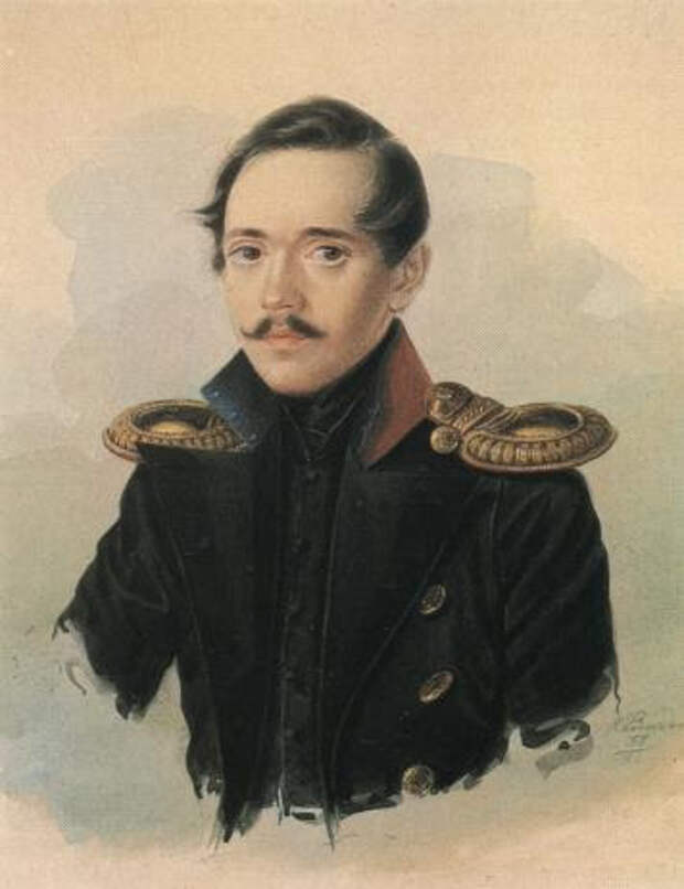 6. Портрет Лермонтова работы А.И. Клюндера (1838 год).jpg