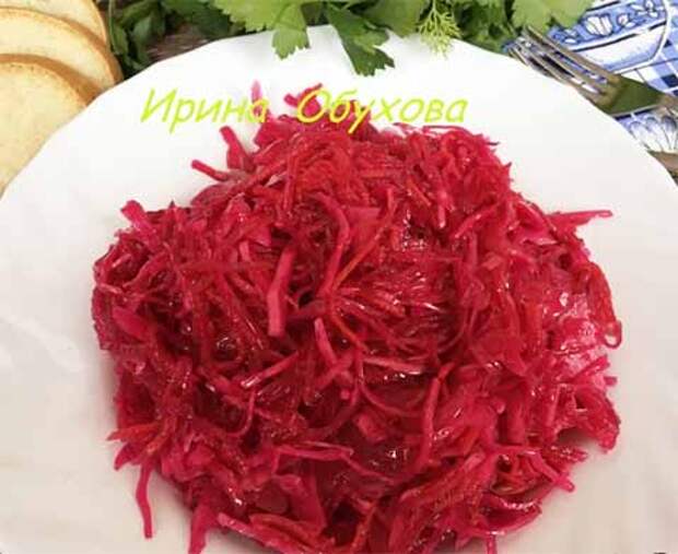салат из моркови, свеклы и капусты
