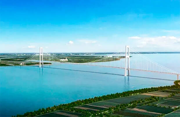 Мост Чжанцзяган-Цзинцзян-Жугао через реку Янцзы