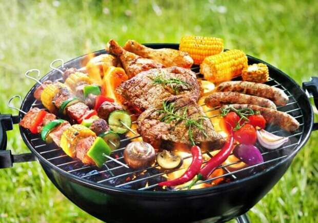 кухня сша овощи и мясо на гриле