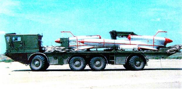ТЗМ-143 на шасси БАЗ-135МБ в транспортном положении (из архива 21 НИИЦ)