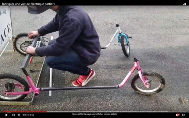 Делаем электромобиль из детских велосипедов
