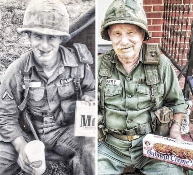 Ветеран вьетнамской войны  в 19 лет и сейчас