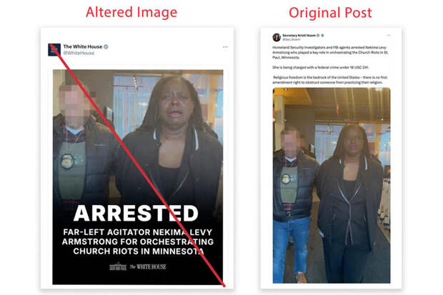 Белый дом отредактировал лицо активистки на фото, изобразив ее рыдающей