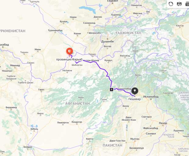 Предполагаем маршрут Трансафганской железной дороги