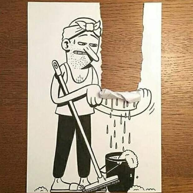 На бумаге рисунок, арт, Искусство, HuskMitNavn, длиннопост