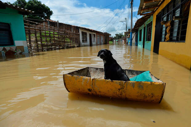 В это же время наводнении было и в Колумбии