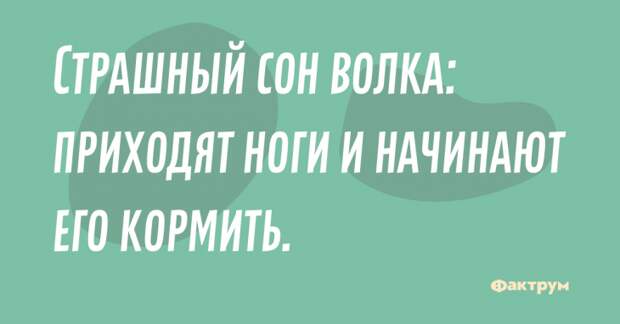 Страшный сон волка: приходят ноги и начинают его кормить. Прикол про страшный сон волка