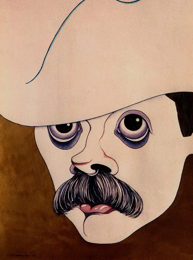 Никита Михалков. Рисунок Юрия Богатырева.