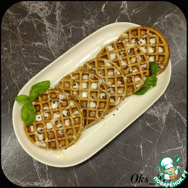 Вафли на цельнозерновой муке с яблоком