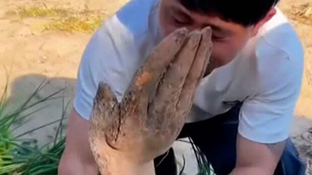 Китайский фермер откопал на огороде «зомби-конечность»