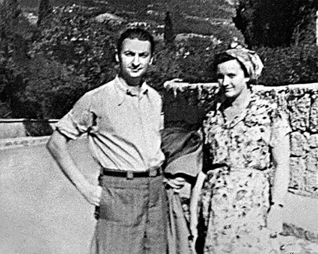 Георгий Вицин с женой Тамарой.
