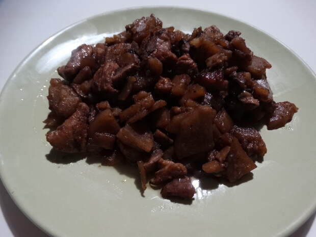 Картошка с грибами и мясом