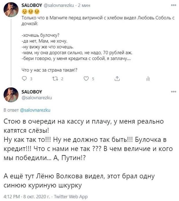 Бабушка с картофелиной тоже там была и плакала, и полмаршрутки плакало...