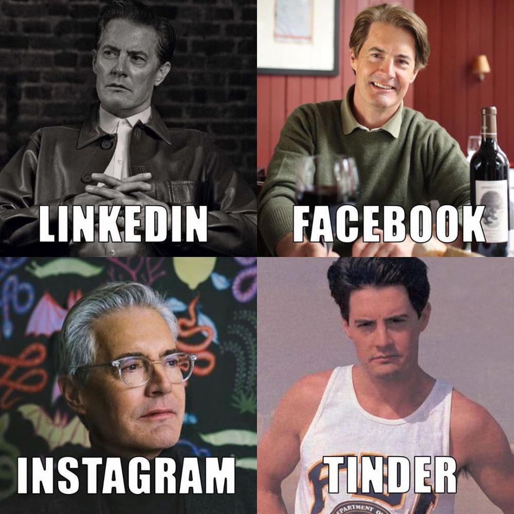 Что за мем «LinkedIn, Facebook, Instagram и Tinder»?