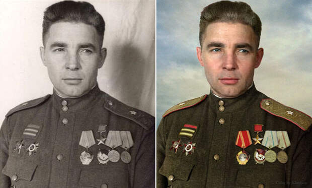 Цветные фото советских героев Великой Отечественной войны
