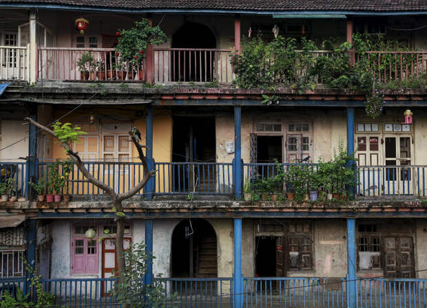 Старые дома в центре Мумбаи