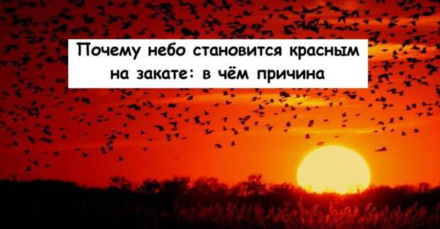 Почему небо становится красным на закате: в чём причина