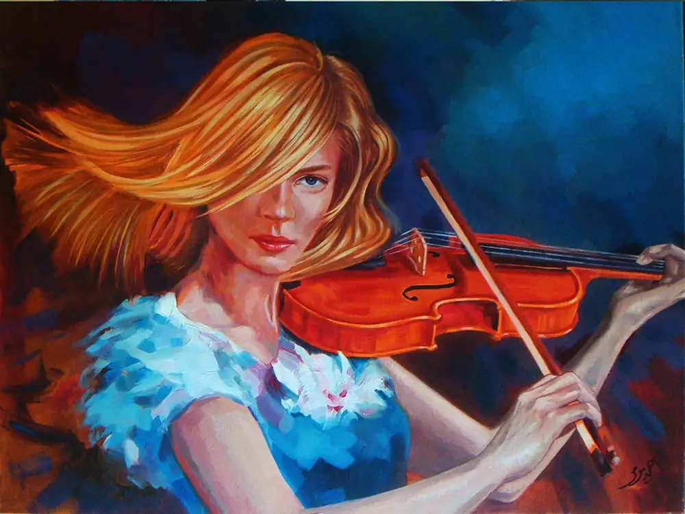 Заиграл на скрипке. Девушки со скрипкой. Портрет музыканта. Портрет скрипачки.