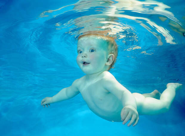 mladents Плавающие под водой младенцы