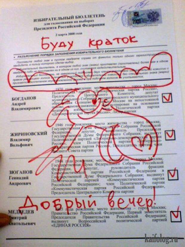 Испорченные бюллетени (40 фото)