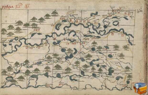 Карта Сибири из рукописей Ремезова