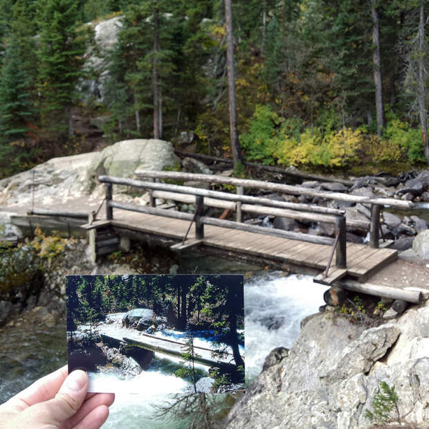 Парк расположен в американском штате Вайоминг и находится немного южнее известного Йеллоустоунского национального парка. 1973 и 2015 годы. Парк расположен в американском штате Вайоминг и находится немного южнее известного Йеллоустоунского национального парка. 1973 и 2015 годы.