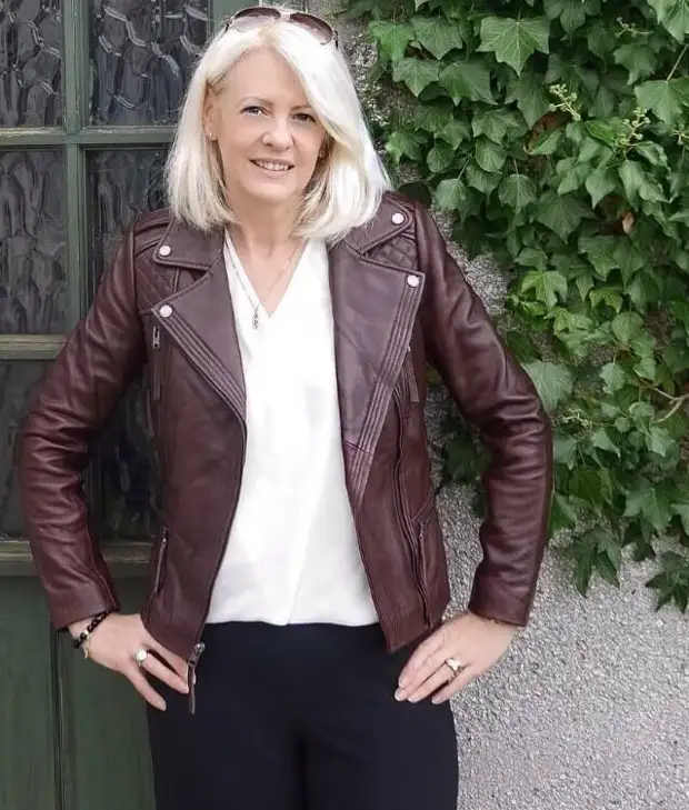 Куртка косуха женская с чем носить женщине после 45 лет