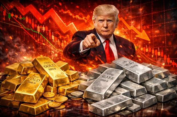 Bloomberg пишет об обрушении цен на золото и серебро из-за планов Трампа