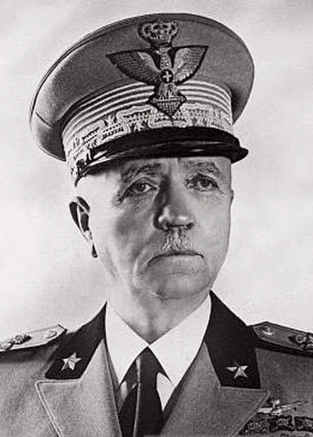 Итальянский генерал Пьетро Бадольо, а также Маршал Италии, герцог Аддис-Абебский, маркиз Саботино, премьер-министр, который принял власть над страной после свержения Муссолини в 1943 году, объявил нейтралитет и вывел Италию из Второй мировой войны. Родился: 28 сентября 1871 г., Граццано-Бадольо, Асти, Пьемонт, Италия  Умер: 1 ноября 1956 г. (85 лет), Граццано-Бадольо, Асти, Пьемонт, Италия
