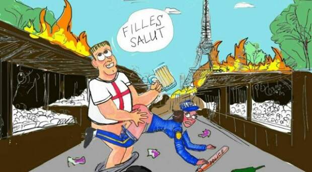 Российское СМИ жестко ответило на карикатуру Charlie Hebdo о российских болельщиках «Евро-2016»(фото 18+) Российское СМИ жестко ответило на карикатуру Charlie Hebdo о российских болельщиках «Евро-2016»(фото 18+)