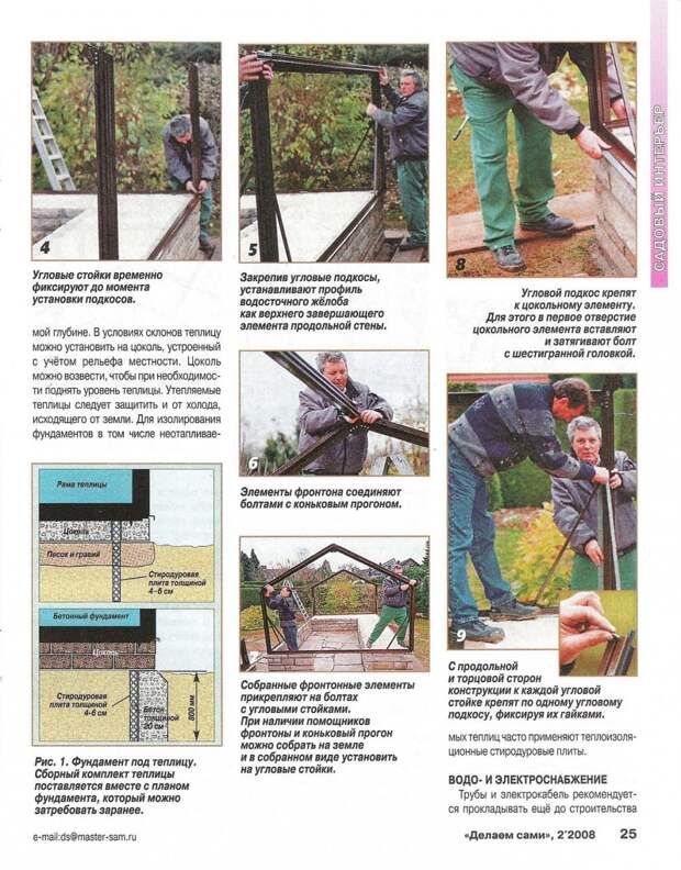 Разборная теплица своими руками