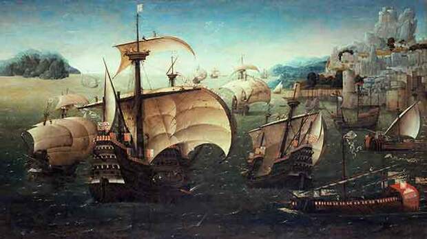 Португальские корабли XVI века © National Maritime Museum in Greenwich, London