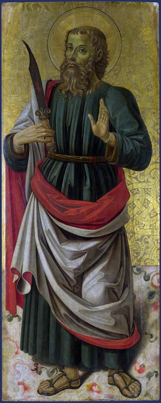 Bartolomeo Caporali - Saint Bartholomew. Национальная галерея, Часть 1